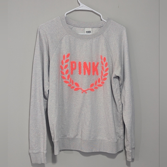 2013 Victoria's Secret VS LOVE PINK Texture Crest Confetti Sweatshirt (Small) - Picture 7 of 13
